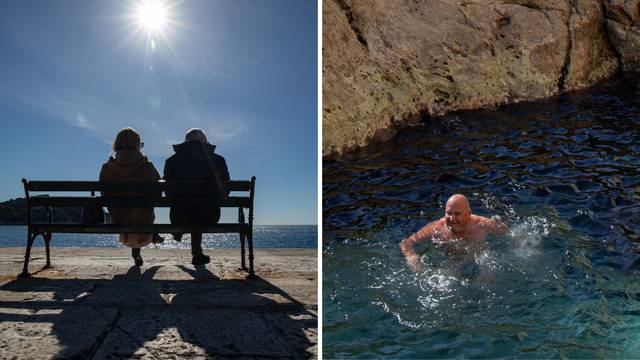 FOTO Sunčano vrijeme je u Dubrovniku izmamilo građane van, a najhrabriji se i kupaju