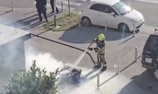 VIDEO Požar u Petrovaradinskoj ulici: Sve je bilo puno dima!