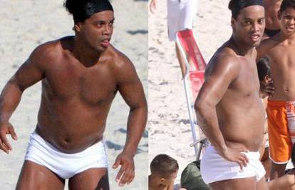 Ronaldinho pokazao pivski trbuščić na plaži u Brazilu