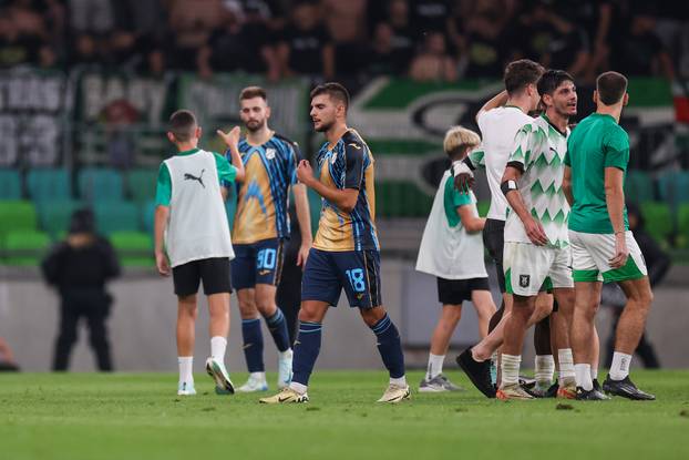 Ljubljana: Slavlje igrača Olimpije nakon odlične predstave protiv Rijeke