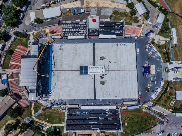 Split: Pogled iz zraka na pripreme za Ultru u Parku mladeži