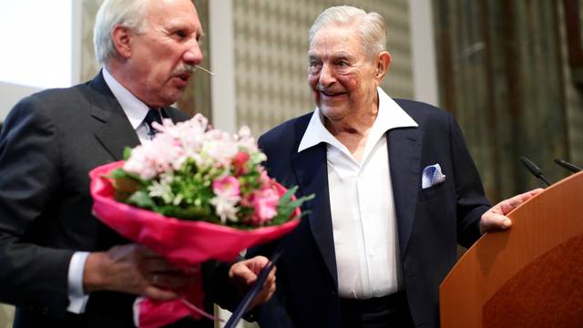 Billionaire investor George Soros is awarded the Schumpeter Prize in Vienna