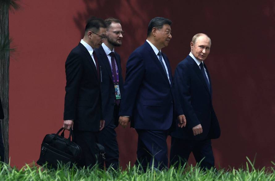 Russian President Vladimir Putin meets with Chinese President Xi Jinping in Beijing