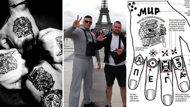 Mafijaški klan ZG-Srbi nosi ovu tetovažu: Evo što znače divlja mačka i natpis 'MIR' na ćirilici