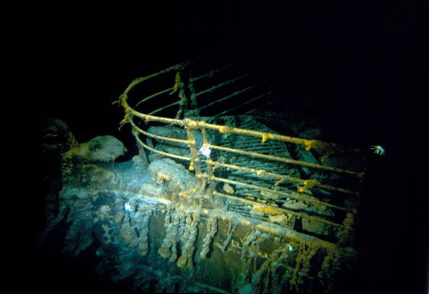 A handout image from a rare dive at the resting place of the Titanic's wreck