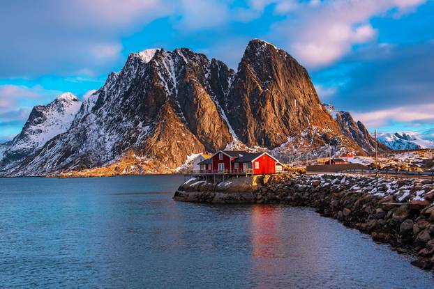 Hamnoy winter landscape