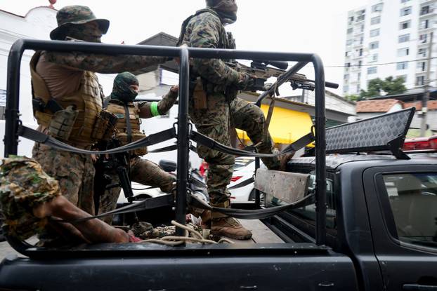 Police operation against drug trafficking at the favela do Penha in Rio de Janeiro