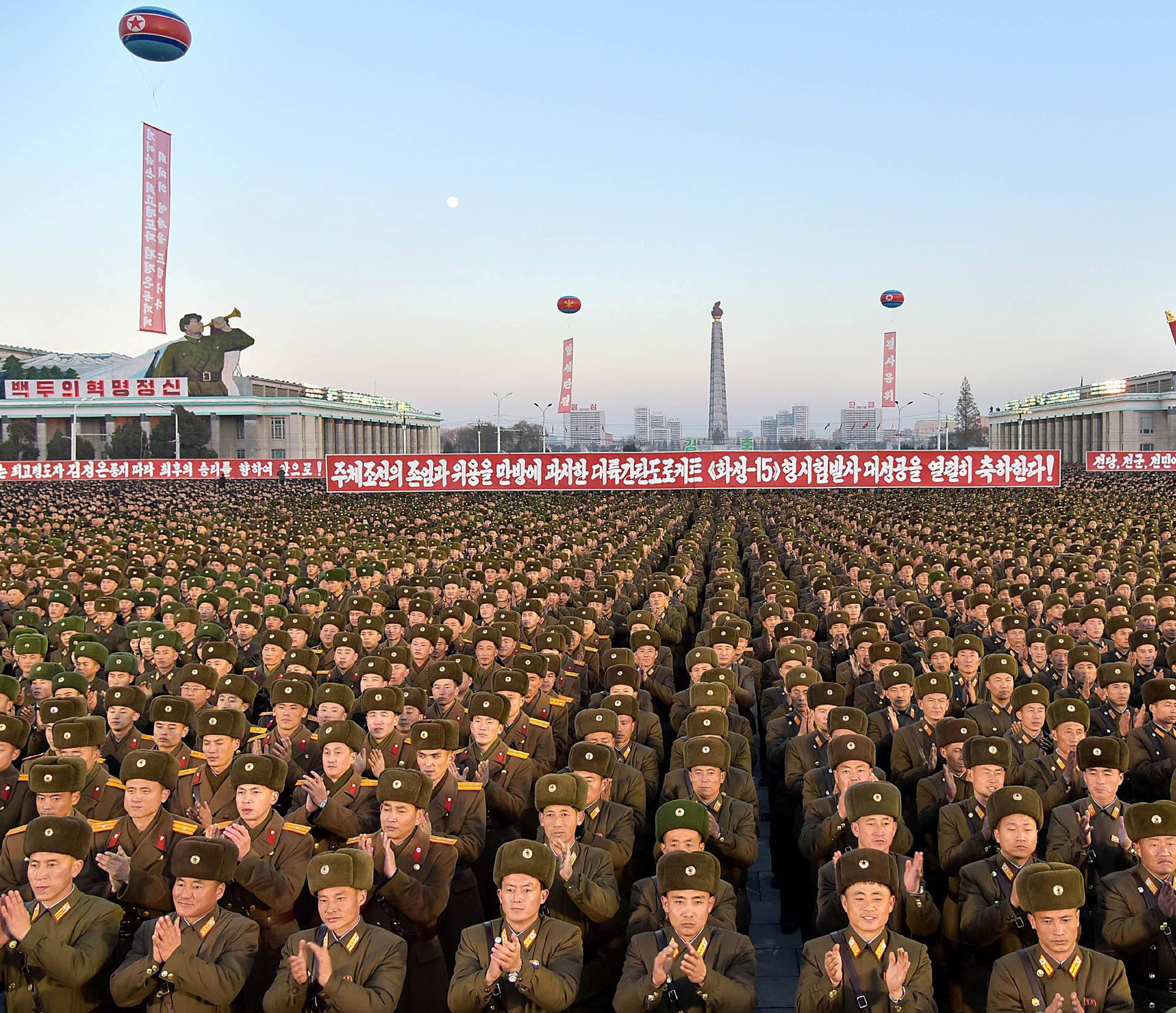 A view of celebrations at Kim Il-sung Square