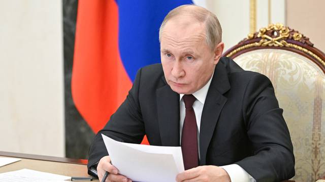Russian President Putin chairs a meeting in Moscow