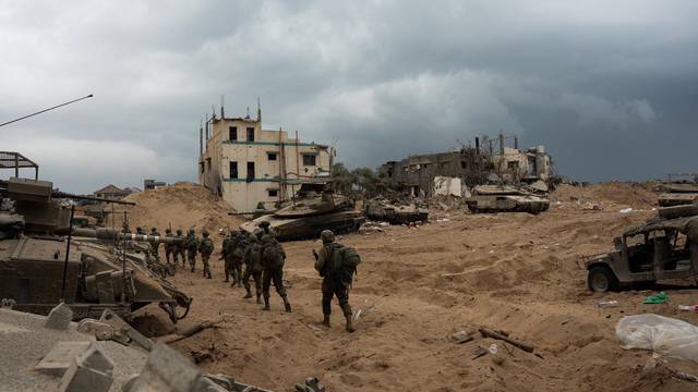 Israeli troops operate in the Gaza Strip