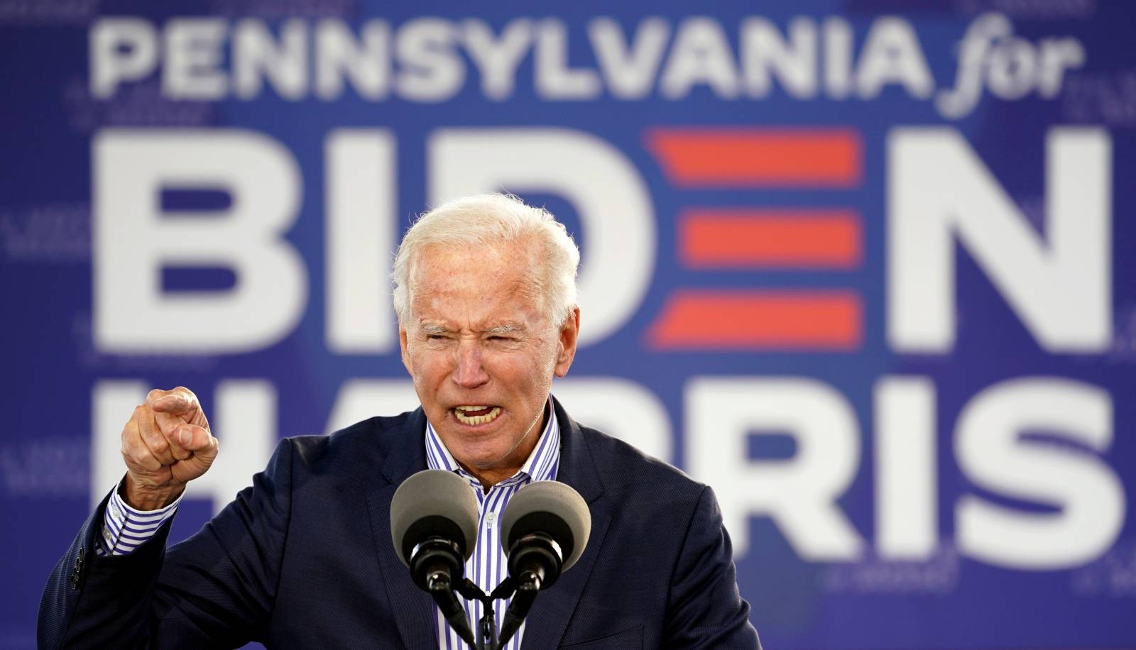 U.S. presidential candidate Biden holds drive-in campaign event in Dallas, PA