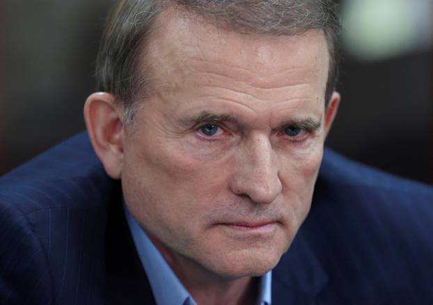 FILE PHOTO: Viktor Medvedchuk, leader of Opposition Platform - For Life political party, attends a court hearing in Kyiv