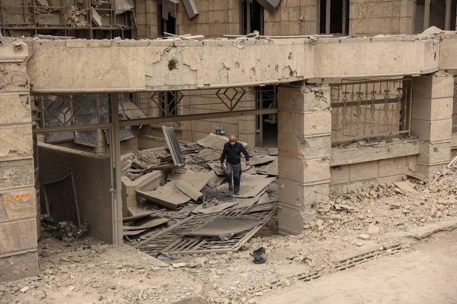 Aftermath of an Israeli and the U.S. strike on Gandhi Hotel Hospital, in Tehran