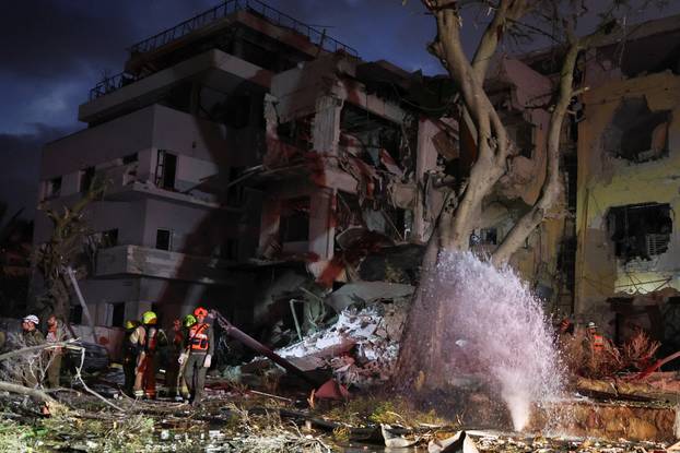 Aftermath of missile attack from Iran on Israel