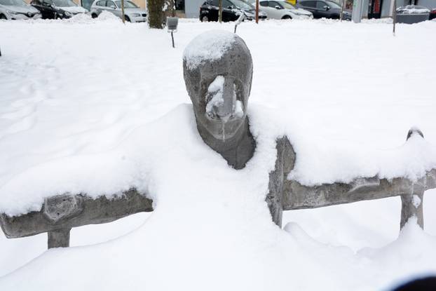 Snijeg je prekrio Sisak 