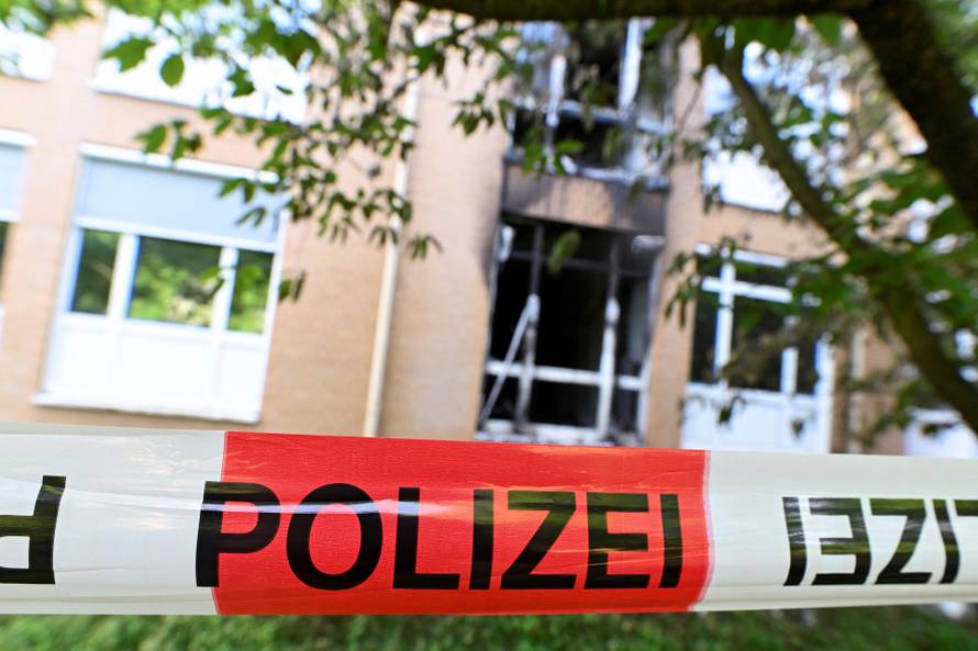 Aftermath of a fire at Marienkrankenhaus hospital in Hamburg