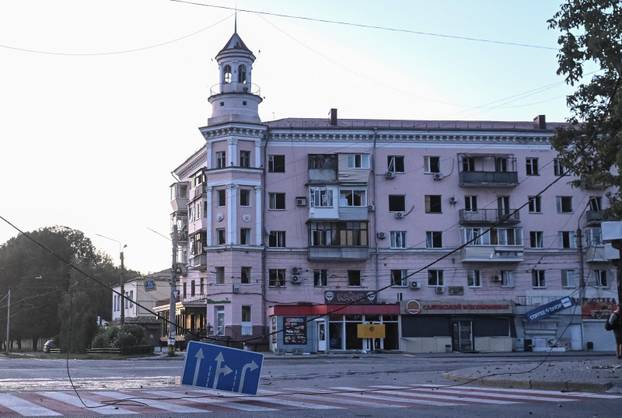 Aftermath of a Russian drone and missile strike in Zaporizhzhia