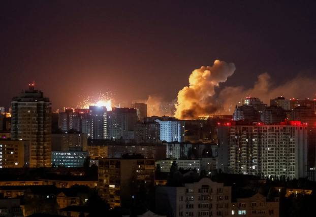 Russian missile strike in Kyiv