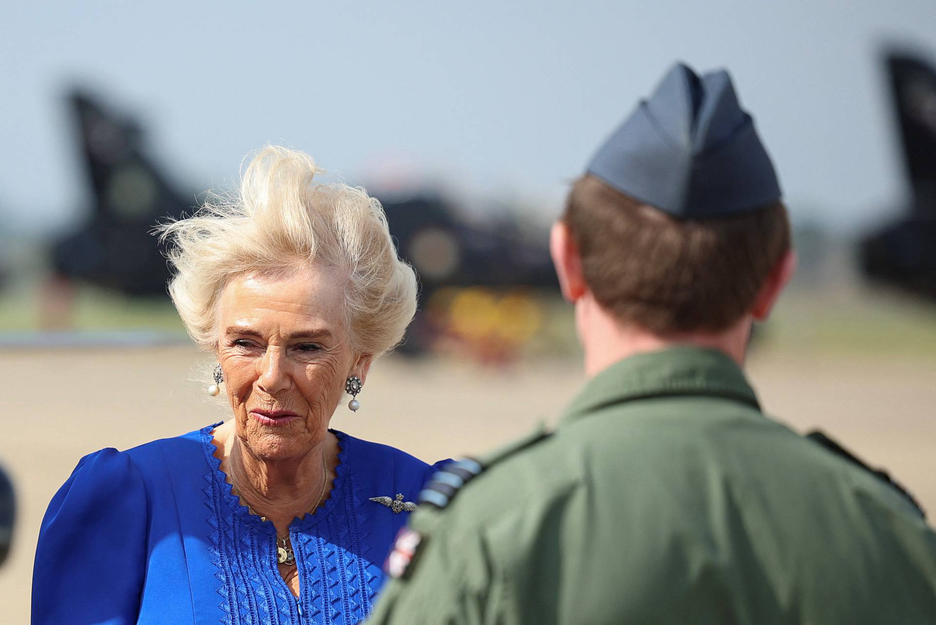 Britain's Queen Camilla visits RAF Leeming