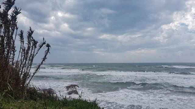 Bad weather - strong storm has canceled the western beach in Anzio