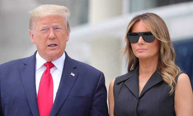 U.S. President Donald Trump visits Saint John Paul II National Shrine in Washington