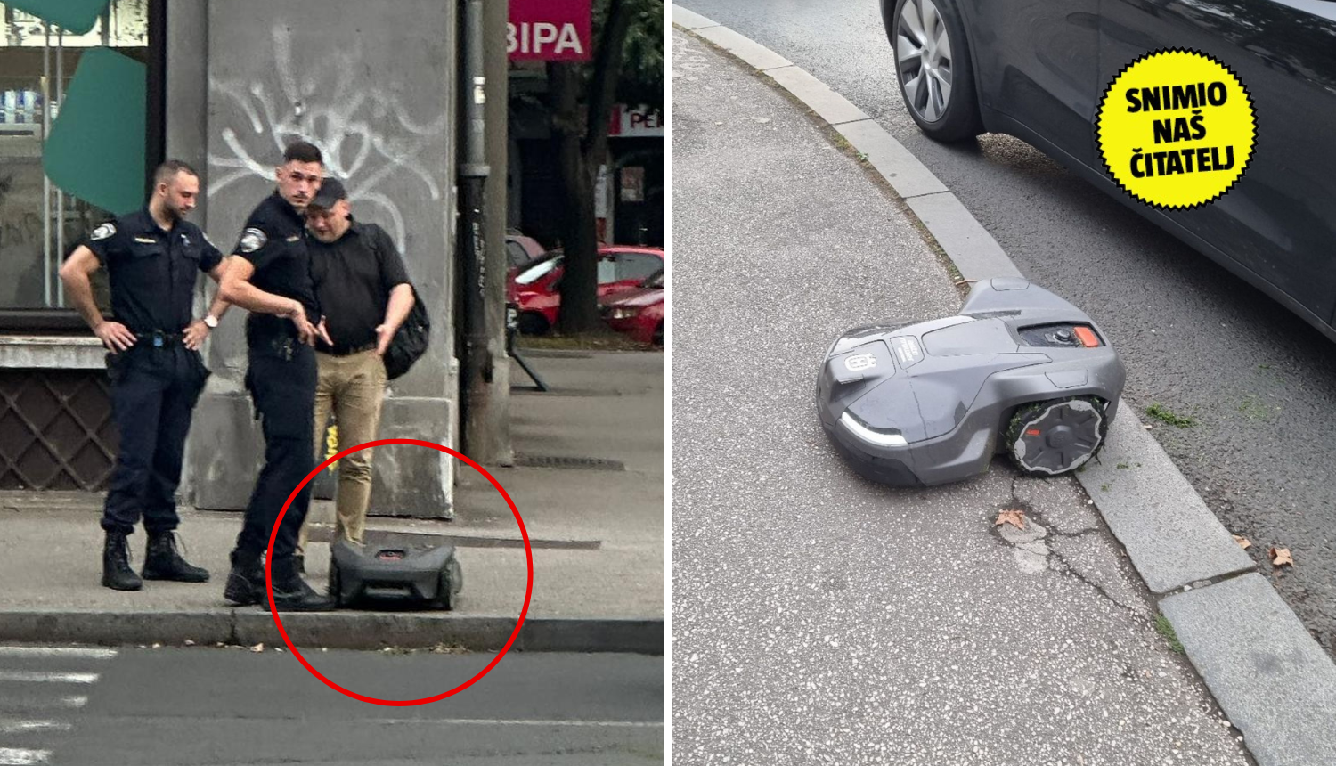 Robotska kosilica podivljala i prešla cestu u centru Zagreba: Stigla je policija i privela je!