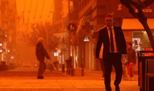 JEZIVI PRIZORI Kreta kao Mars: Saharski pijesak obojio je nebo u crveno i donio kaos na otoku