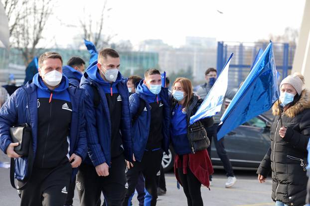 Zagreb: Doček igrača NK Dinamo na stadionu u Maksimir