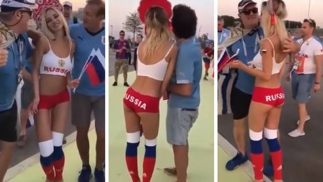 Oskudno odjevena navijačica je  izazvala kaos nakon utakmice