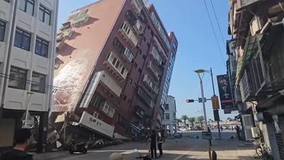 Buildings collapsed in Taiwan's Hualien after 7.2 quake