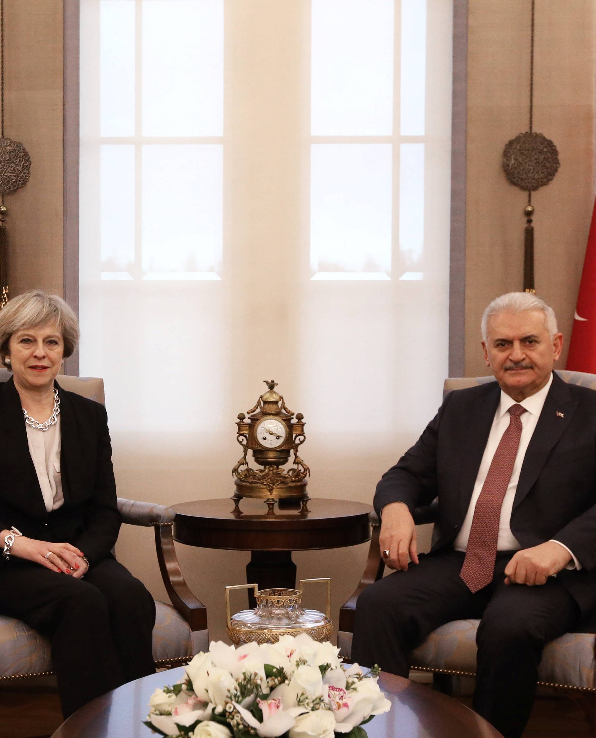 Britain's Prime Minister May meets with her Turkish counterpart Yildirim in Ankara