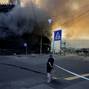 Aftermath of an overnight Russian missile and drone strike, in Kyiv