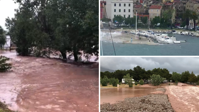 Ekstremne kiše u Dalmaciji: Bujica nosila sve pred sobom u Selinama, nastala velika šteta