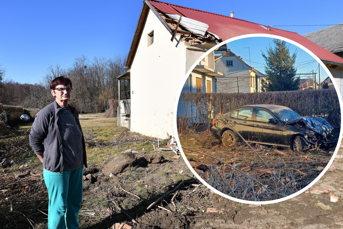Autom 'odletio' na krov kuće: Probudio me strašan prasak, mislila sam da je potres