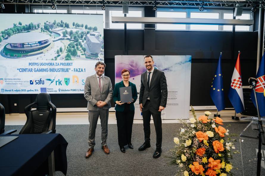 FOTO Potpisan ugovor o gradnji Centra gaming industrije u Novskoj, ovako će izgledati
