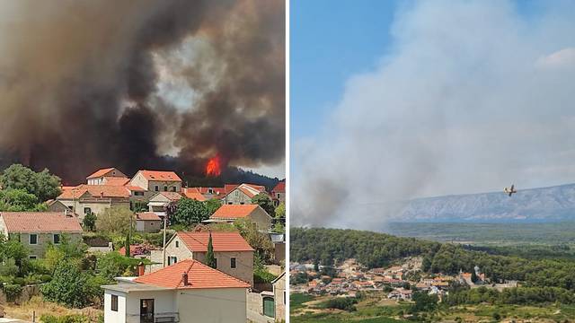 VIDEO Požar na Hvaru: 'Desetak hektara borove šume izgorjelo, i dalje gori na zapadnoj strani'