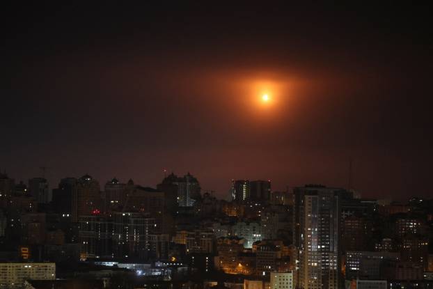 Russian missile and drone strike in Kyiv