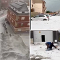 Superćelijska oluja pogodila je Valenciju: Tuča zabijelila ulice, bujice nose sve pred sobom!