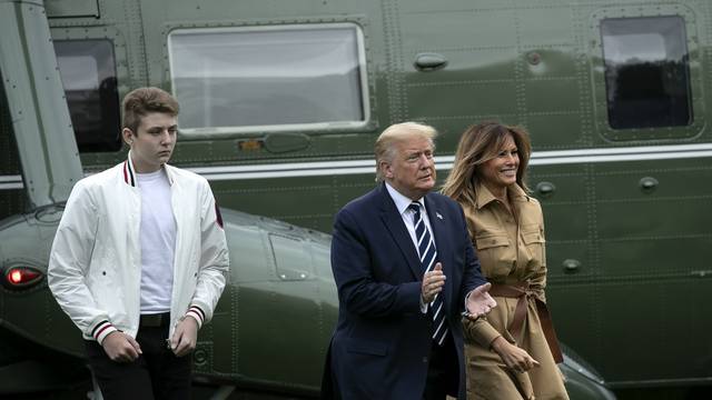 Trumps Return from Bedminster, NJ