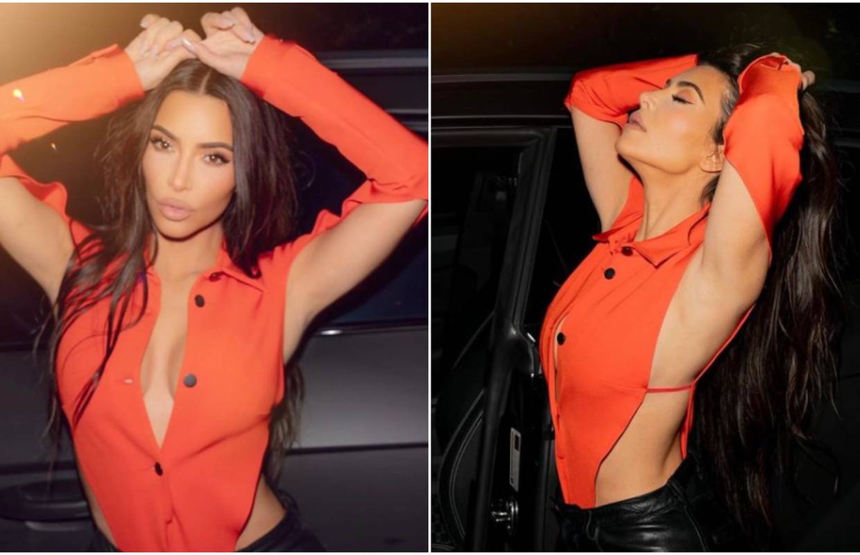 Kim K. odlično iskombinirala riskantnu narančastu košulju