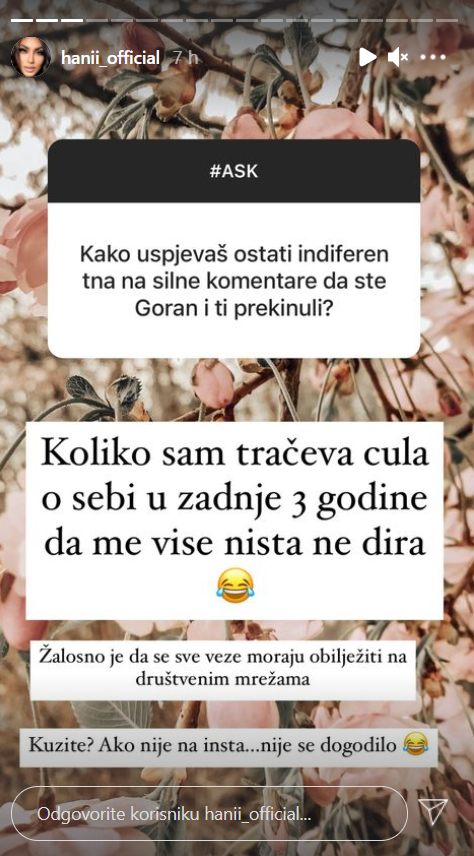 Ponovno se šuška o prekidu Hane i Gorana: 'Opustite se'