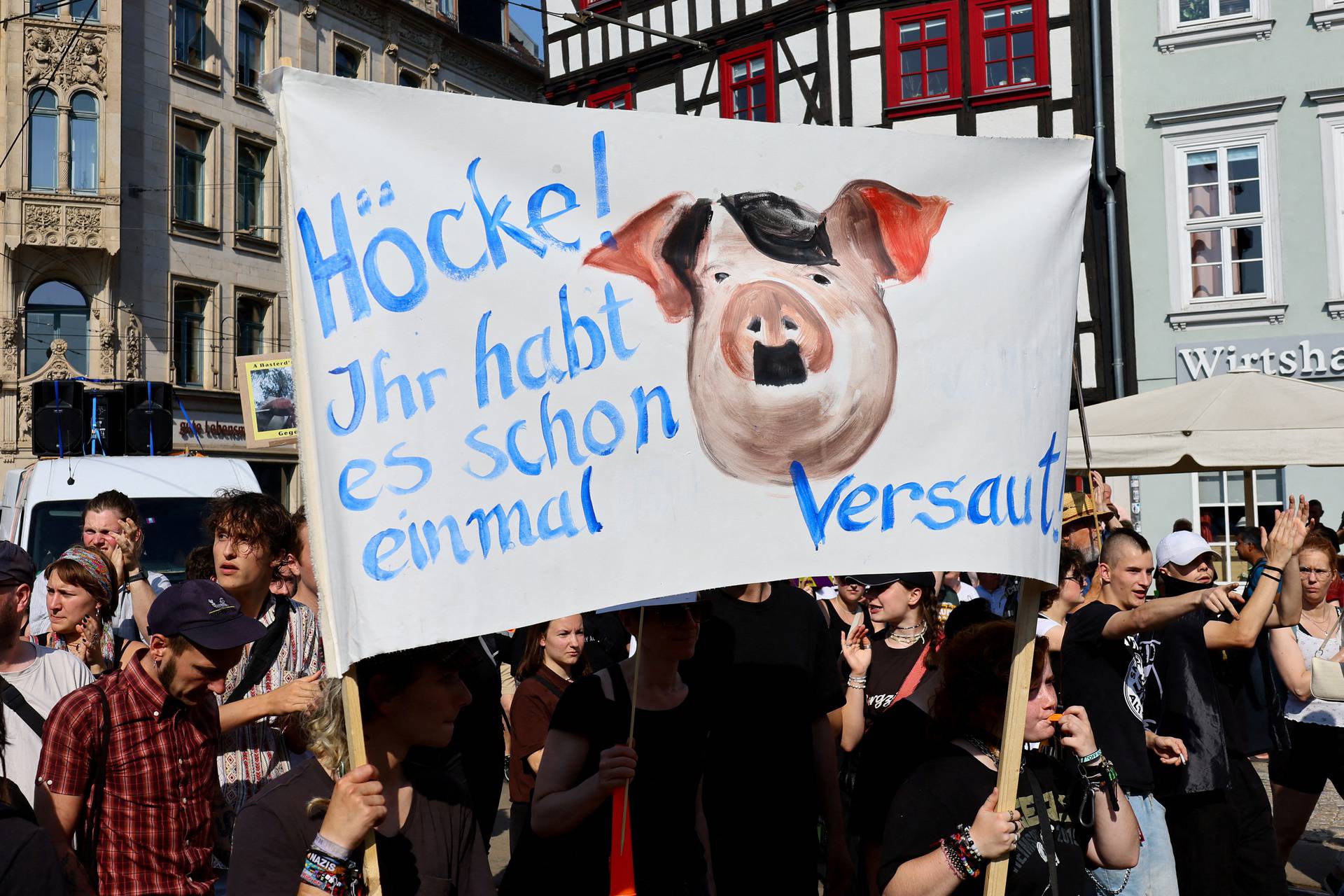 Protest against Germany's AfD party in Erfurt