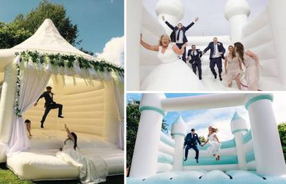 Bijeli dvorac na napuhavanje je najnoviji trend na vjenčanjima