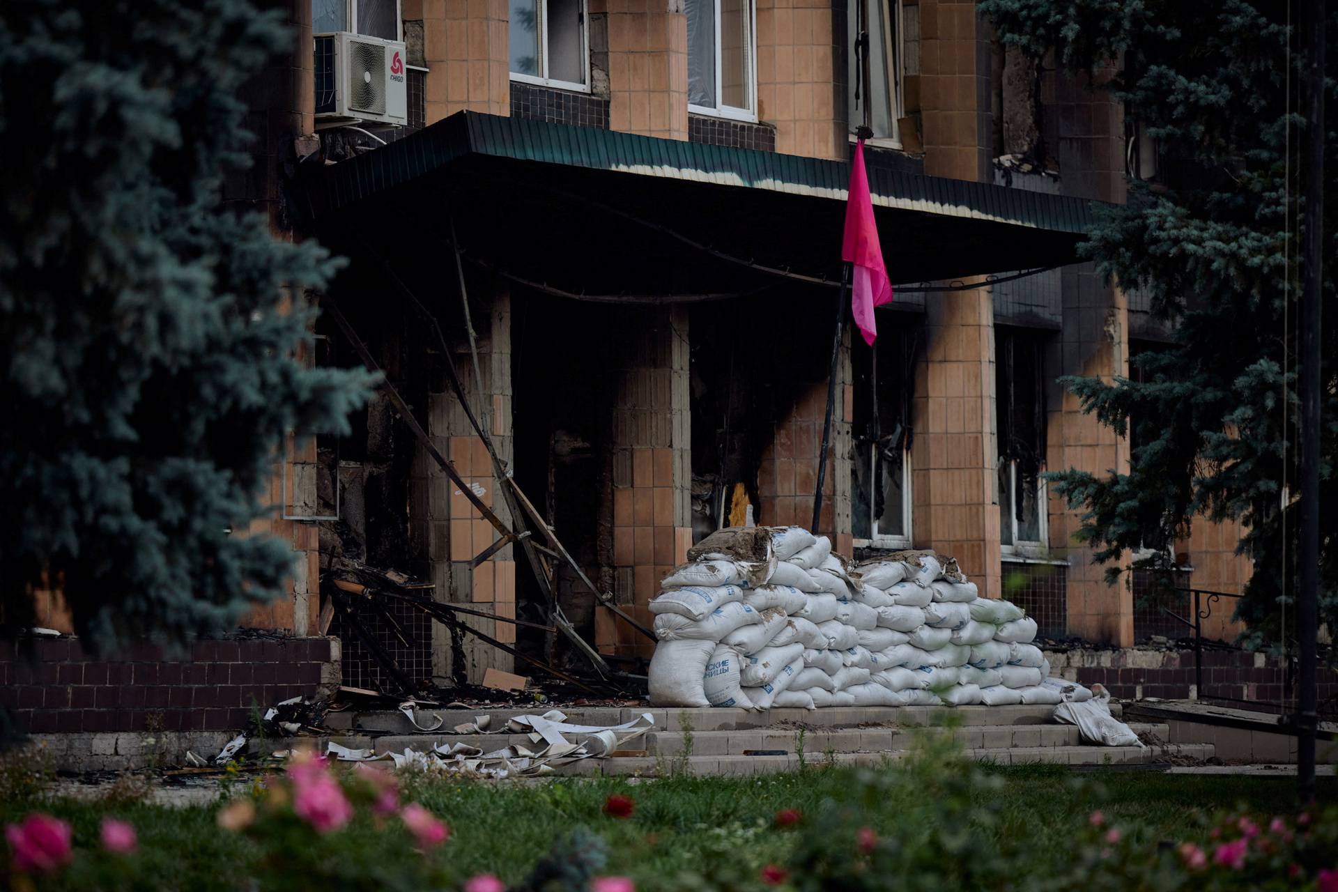 Russia's attack on Ukraine, in the town of Izium