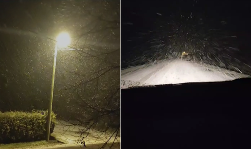 VIDEO Zabijelilo diljem zemlje, okolica Zagreba prekrivena je snijegom: 'Baš lijepo pada...'