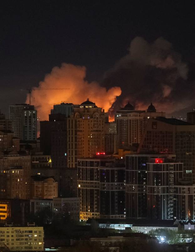 Russian missile strike in Kyiv