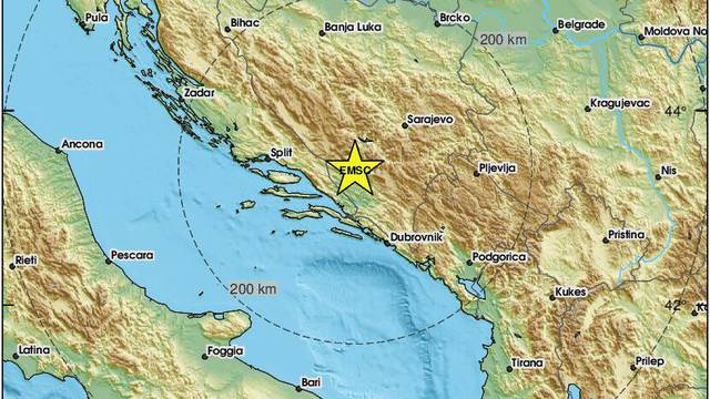 Novi potres u Hercegovini, osjetio se diljem Dalmacije: 'Pošteno nas je zdrmalo!'