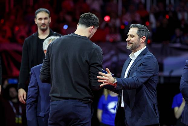 Zagreb: Svečana oproštajna ceremonija hrvatskih rukometnih legendi Domagoja Duvnjaka, Igora Karačića i Ivana Pešića