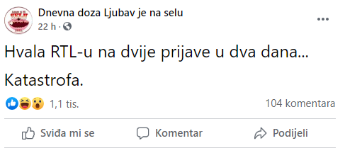 Na Facebooku nastala drama zbog 'Ljubavi na selu': RTL nam briše komentare i prijavljuje sve