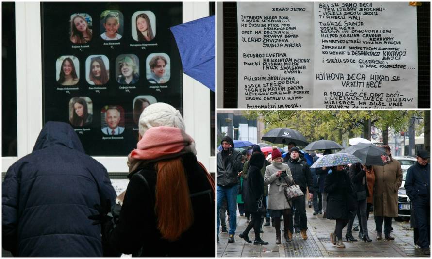 FOTO Roditelji ubijene djece u školskom masakru prosvjeduju u Srbiji: 'Spavajte anđeli mali'